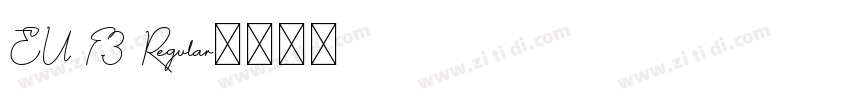 EU F3 Regular字体转换